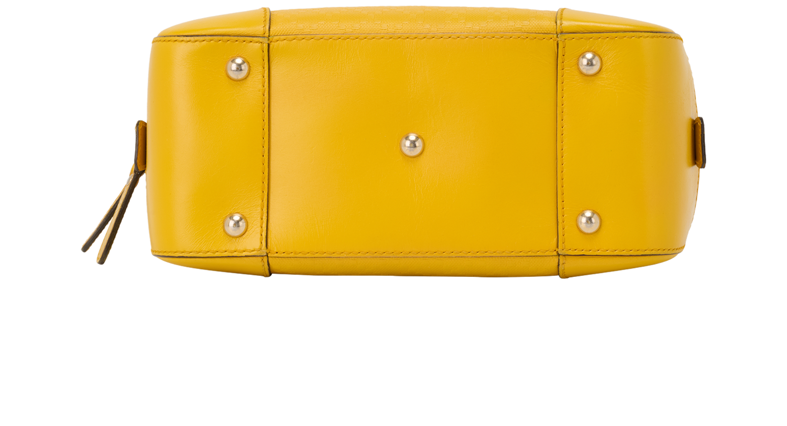 Diamante Top Handle Bag, &pound;395, Handbags, Yellow, Leather, Top view